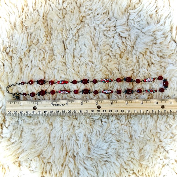 Vintage Cloisonné beaded necklace - Picture 7 of 7